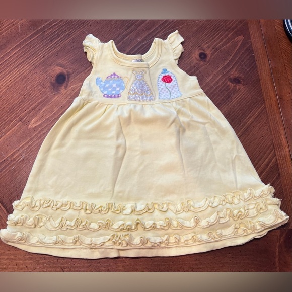 Beauty & the Beast Themed ARB Blanks Yellow Ruffle Dress Size 18 Months - EUC! - Picture 2 of 8